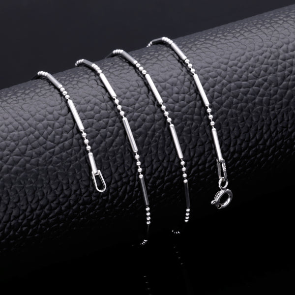 Shiny Bar linked  Design Silver Chain