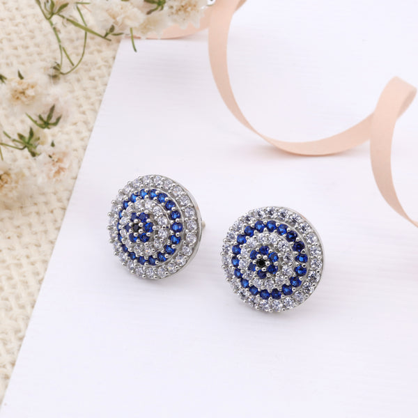 Shiny Snow Flake Shape Silver Stud Earring