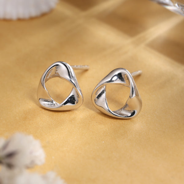 Trinity Infinity Silver Earrings