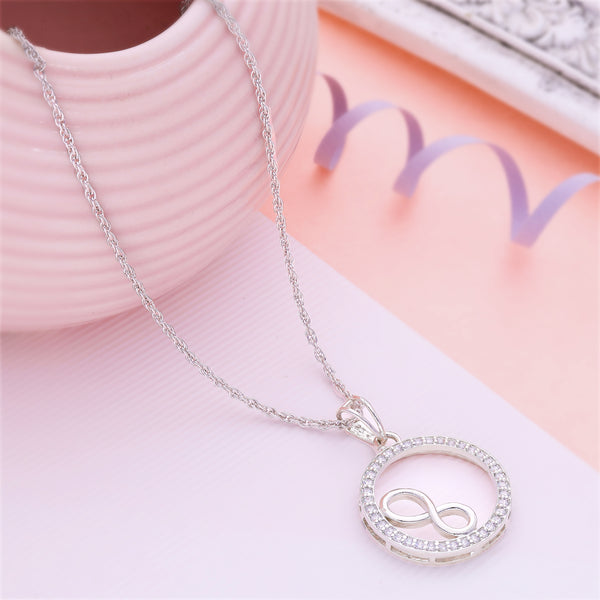 Sterling Silver Infinity Necklace Pendant (Silver Colour)