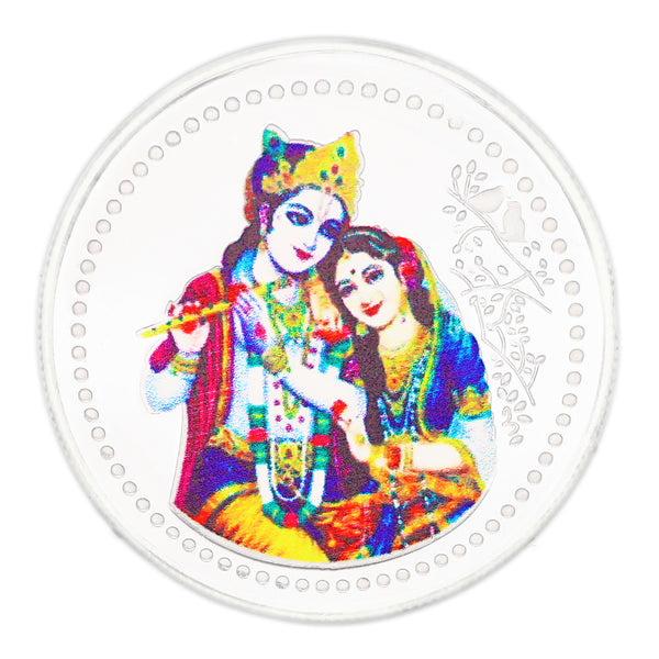 Radhey Krishna Coin 10gm: DEESSA Silver Coins 99.9% Pure Certified